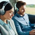 토요타 하이랜더의 장거리 주행 성능 - **Prompt:** A serene and comfortable interior view of a modern Toyota Highlander cruising effortless...