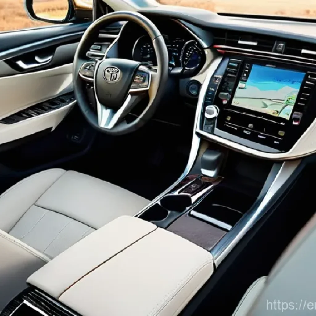 토요타 캠리와 도요타 아발론 비교 - **A Luxurious and Serene Toyota Avalon Interior:**
    "A meticulously detailed interior shot of a l...